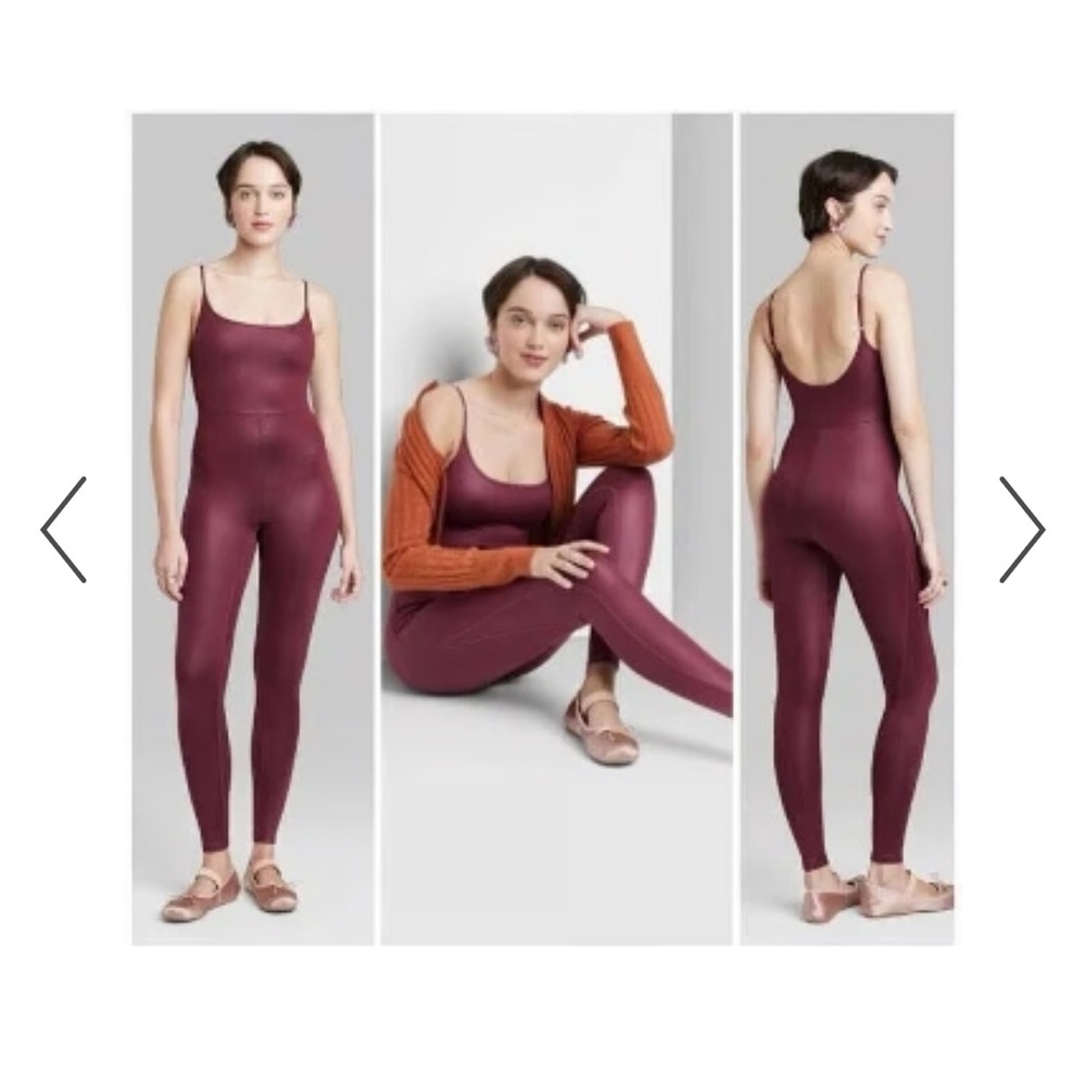 wild fable Burgundy Scoop-Back Slim Jumpsuit
